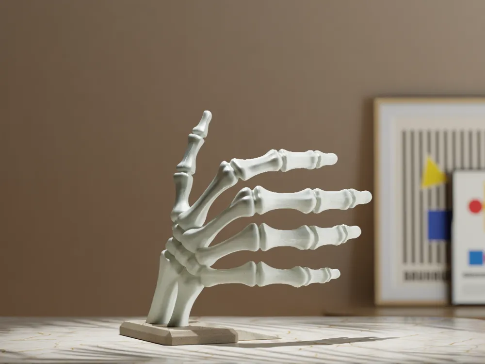 Skeleton Hand Bookend Gothic Book Holder, Halloween Bone Hand Bookshelf