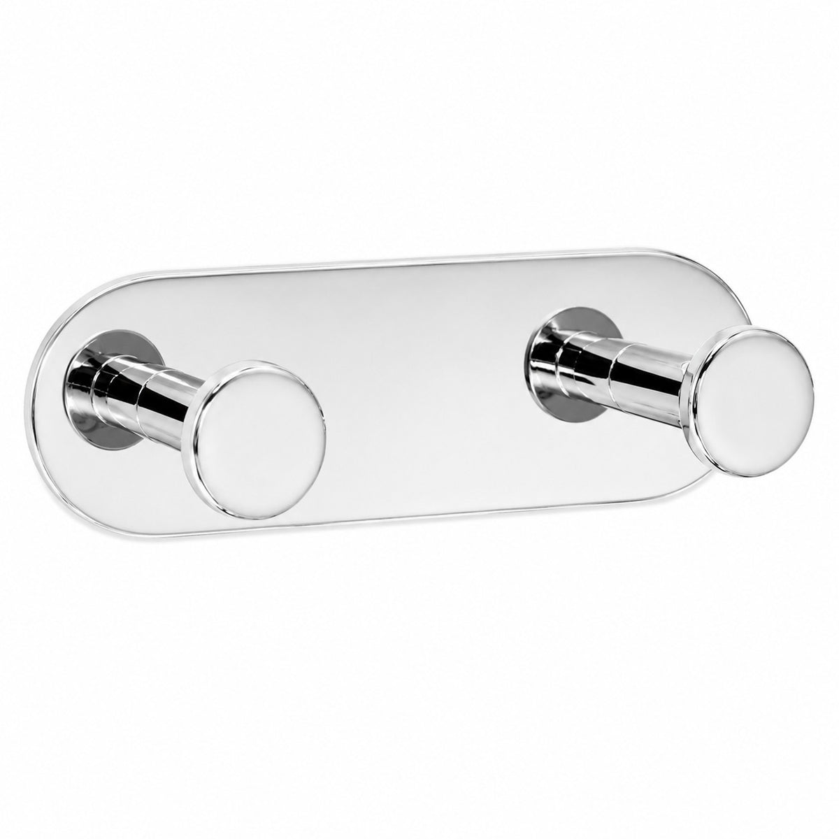 Stainless Steel Double Round Hook, Glossy Finish,2 Pack