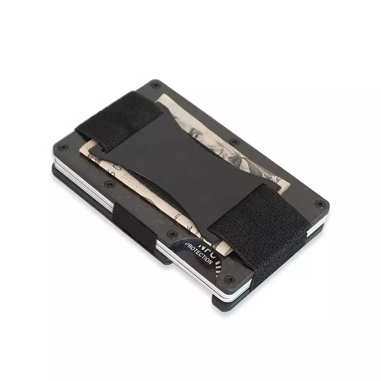 100% Carbon Fiber Minimalist Metal Carbon Fiber Wallet, Card Bag