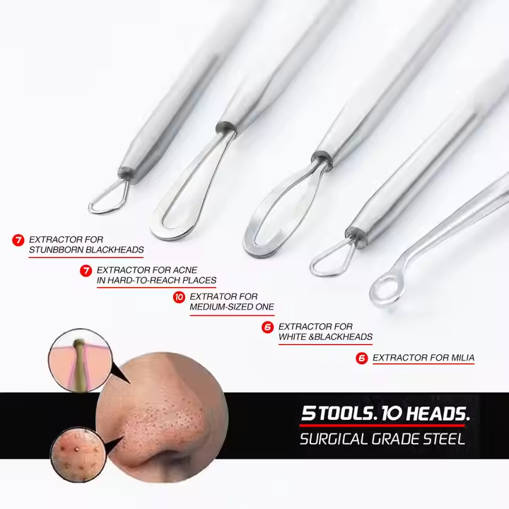 Selling 5 Acne Needles/set Facial Acne Removal Extractor Blackhead