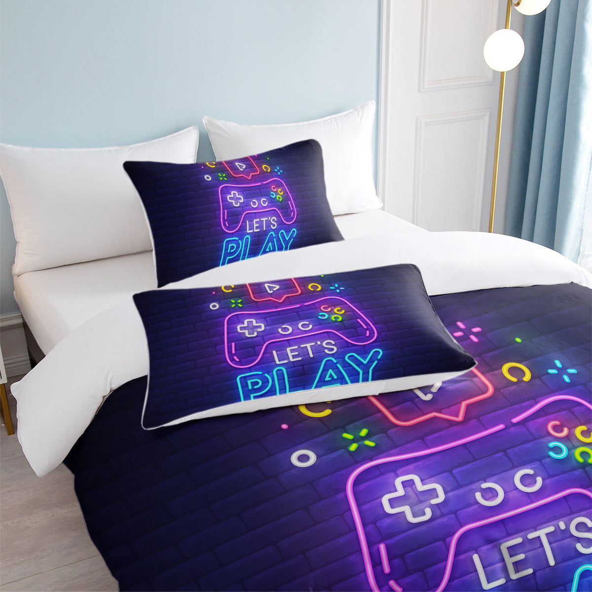 Gaming Duvet Cover Set Twin Full Queen King Size Video Game Controller