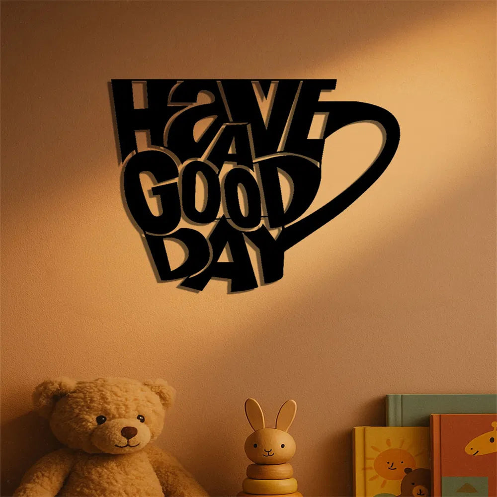 Modern Iron Mug Wall Art Black Hanging Decor For Coffee Tea Lovers