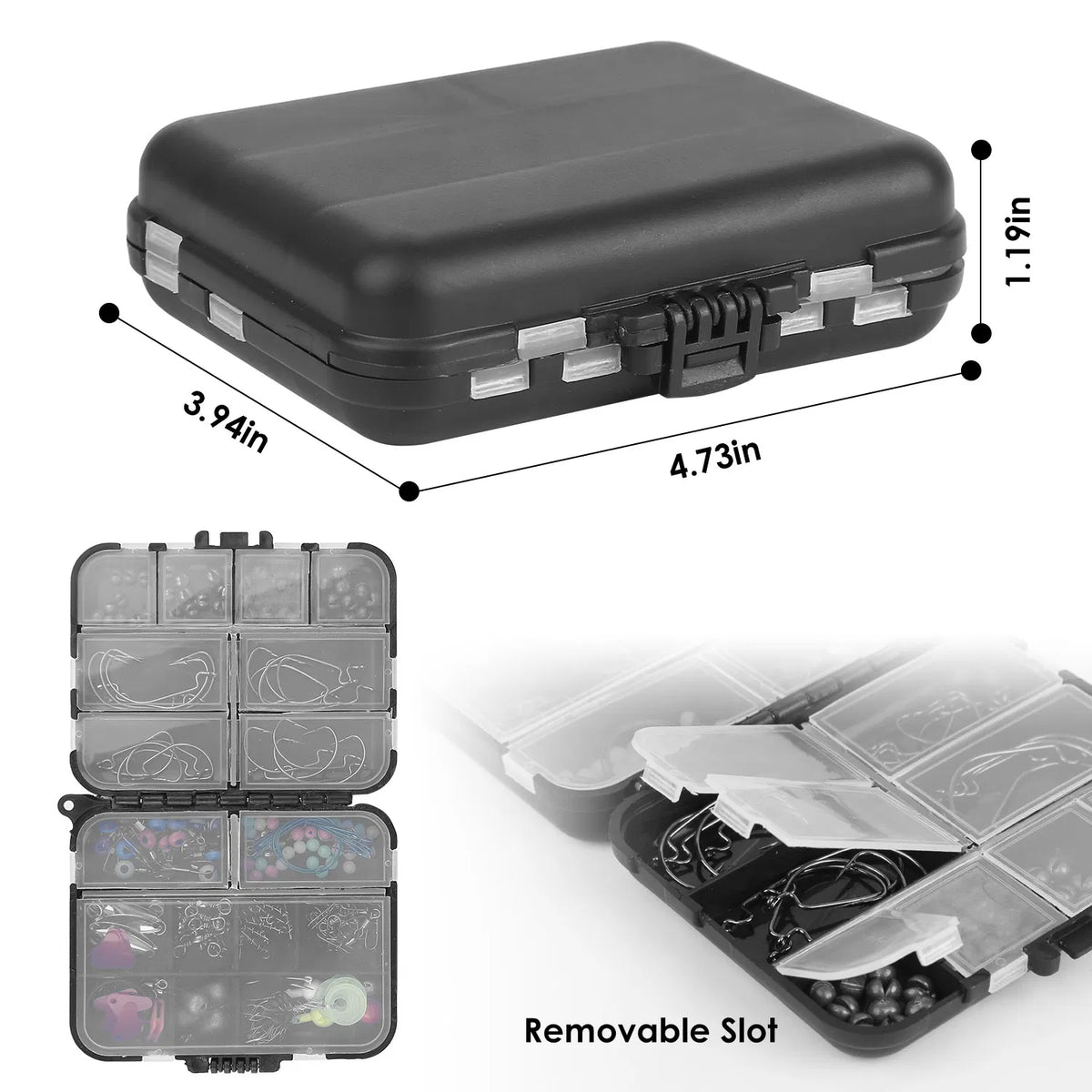 188-Piece Fishing Accessory Kit with Tackle Box