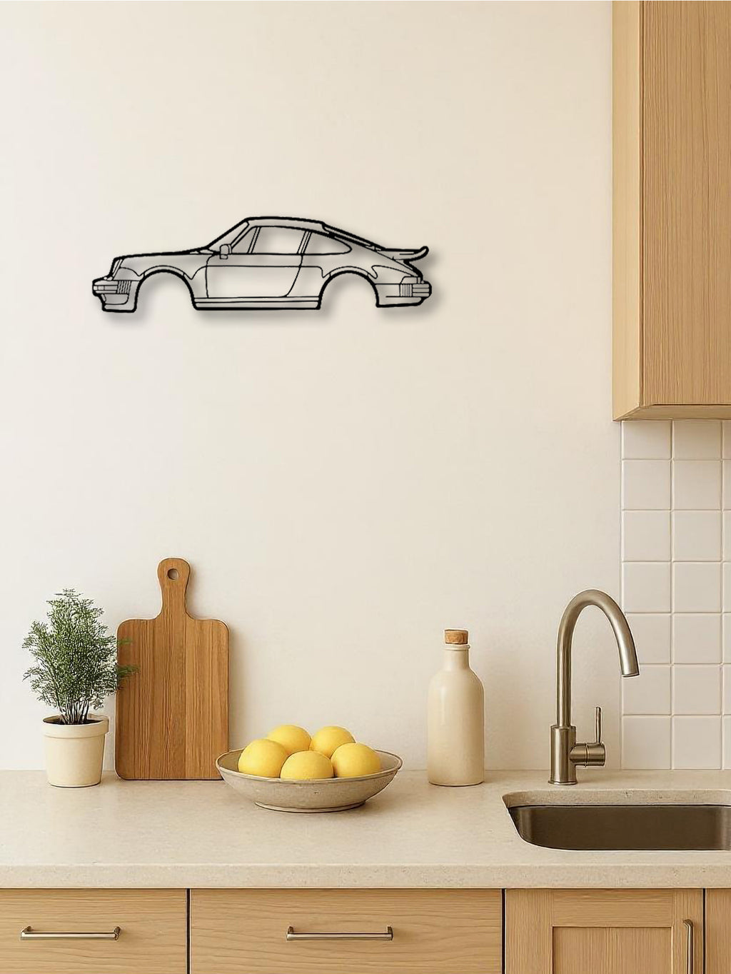 Metal Line Sports Car Metal Wall Art - Auto Enthusiast Gift Home Garage