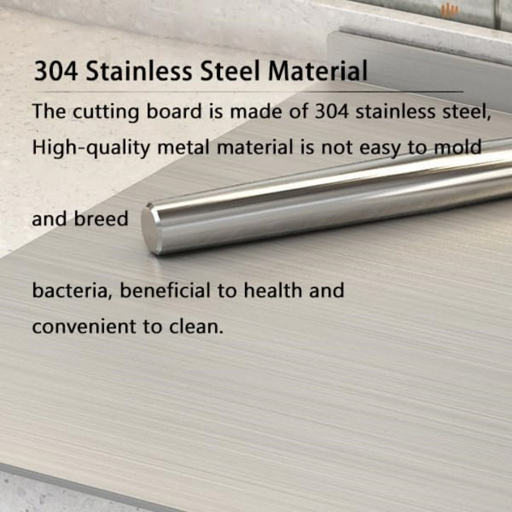 304 Stainless Steel Double-edge Chopping Board, Non-moldy And Easy