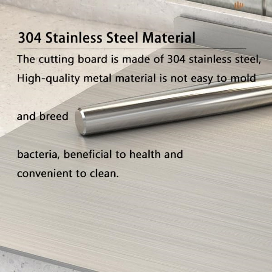 304 Stainless Steel Double-edge Chopping Board, Non-moldy And Easy