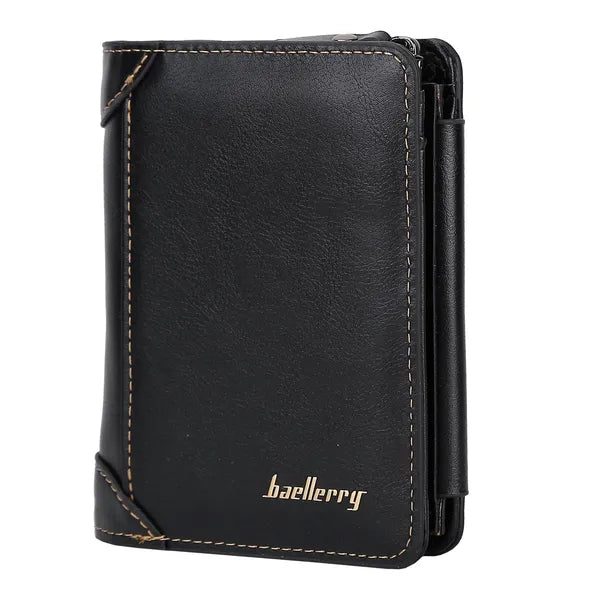 Men Leather Wallet ID Card Holder Purse Trifold Clutch Money Zipper