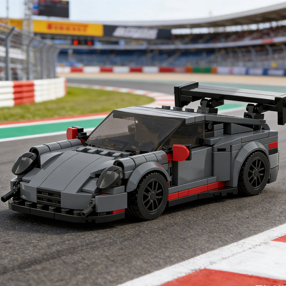 374PCS Gray Sports Car Building Blocks,speed Champions Cars Blocks