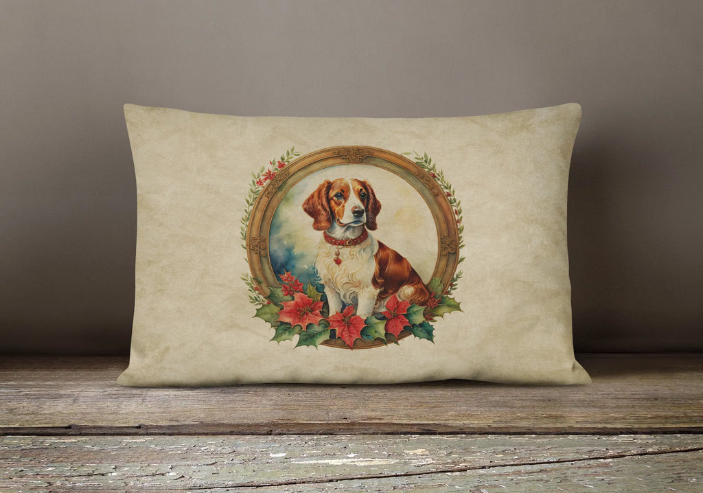 Christmas Flowers Frame Throw Pillow Throw Pillow For Indoor Couch Bed