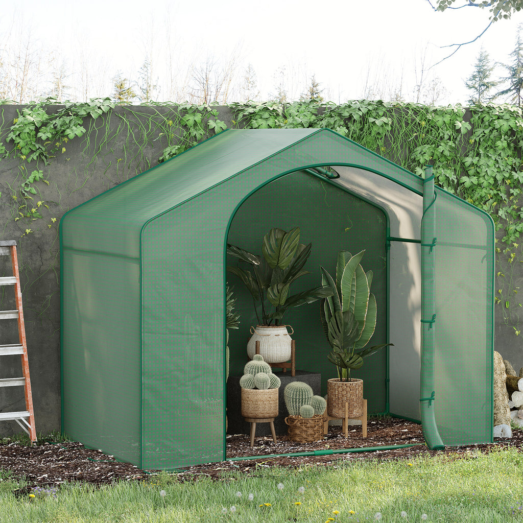 6 X 3 X 5 Portable Walk-in Greenhouse, PE Cover, Steel Frame Garden