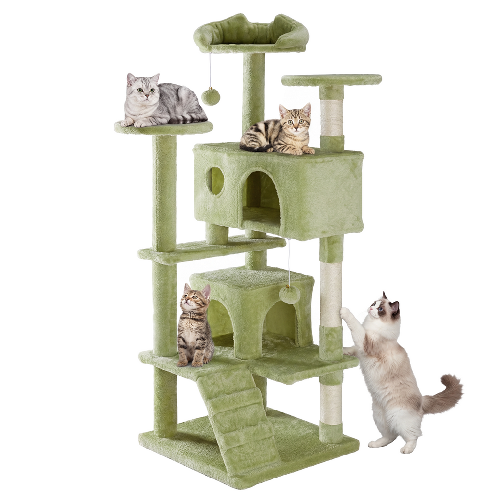 54 In Cat Tree Tower - Multi-level With Sisal Grab Post, Indoor
