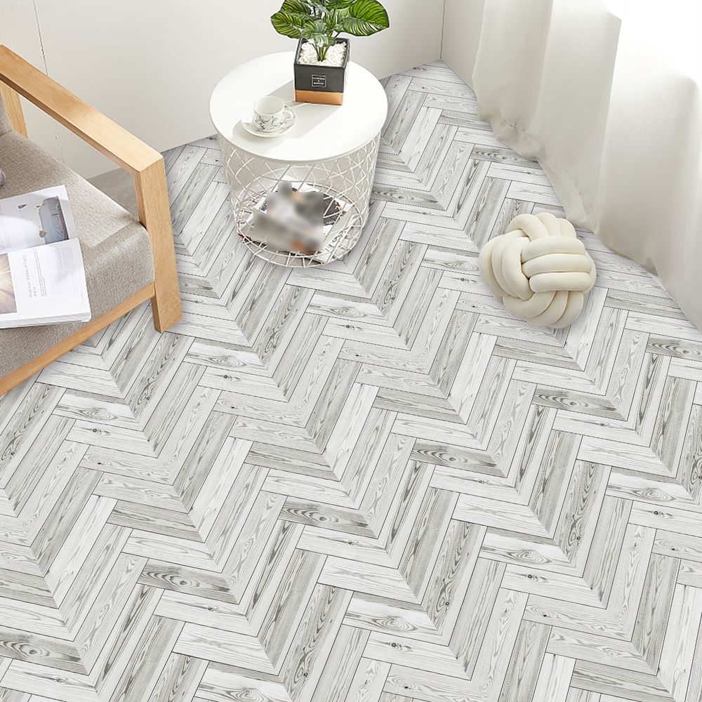 Gray Wood Grain Floor Tiles, Self-adhesive PVC Flooring, Waterproof