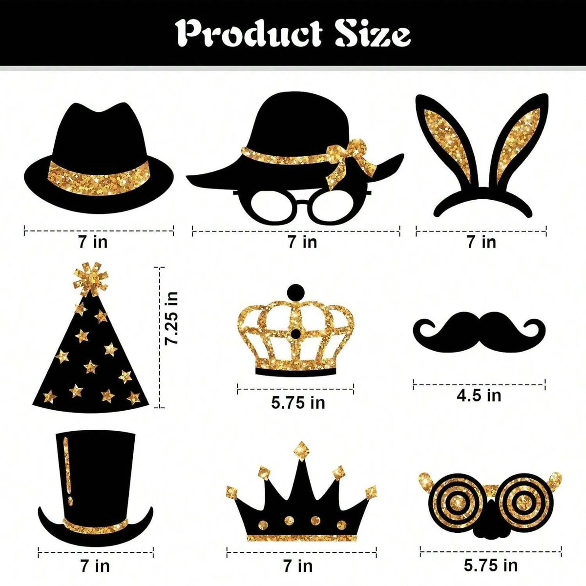 24 Pieces Party Photo Booth Props For Birthday Weddings Graduation Prom