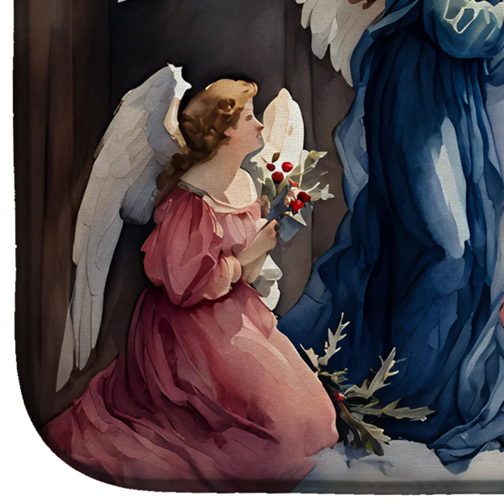 Christmas Angels Dish Drying Mat Absorbent Dish Drying Mat Pad