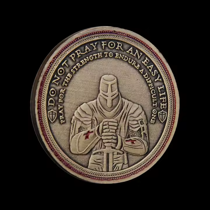 Cross Shield Knight Coin Medal, American Metalcraft Coin