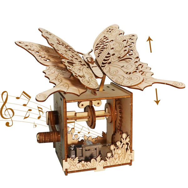 Music PARK 3d Wooden Puzzle Carousel Music Box Handmade Assembly Model