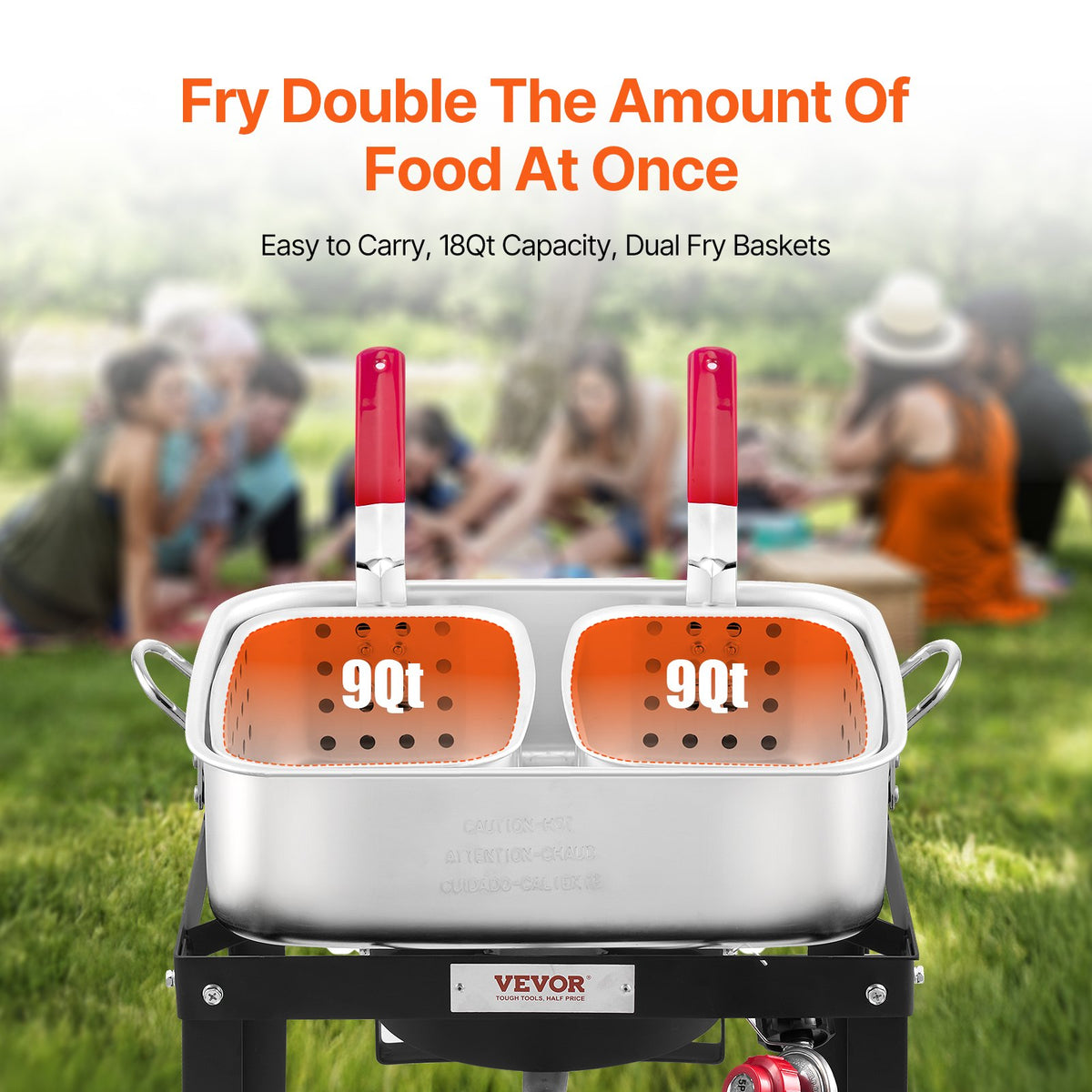 18 Qt Fish And Wing Fryer Aluminum Outdoor Propane Deep Fryer Kit
