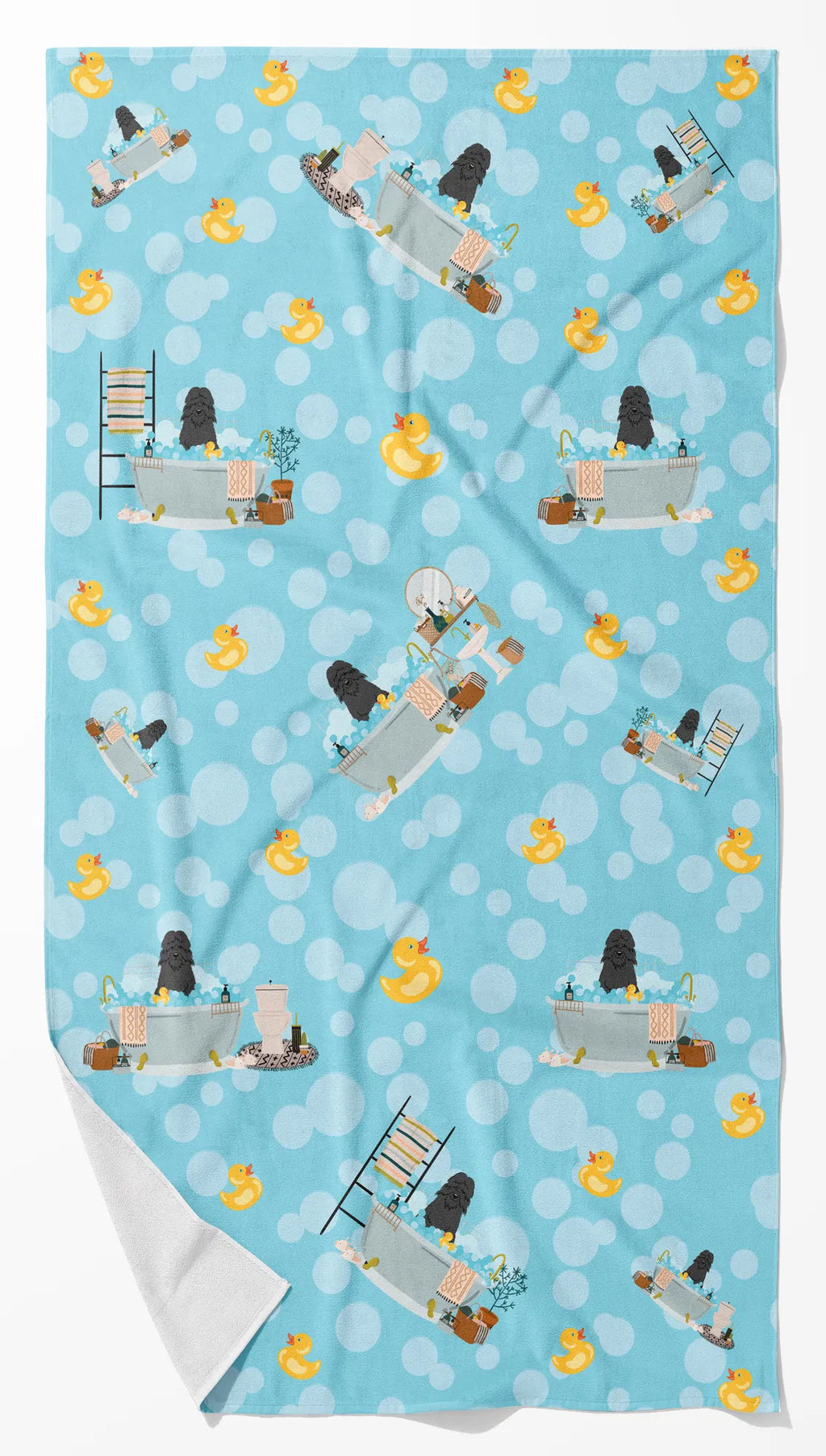 Bouvier Des Flandres In Bathtub Bath Towel Large Oversized Plush