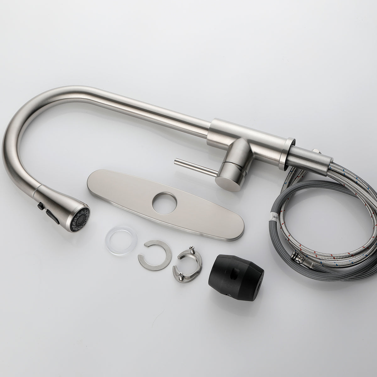 Single Handle High Pull Out Kitchen Faucet, Single-stage Stainless