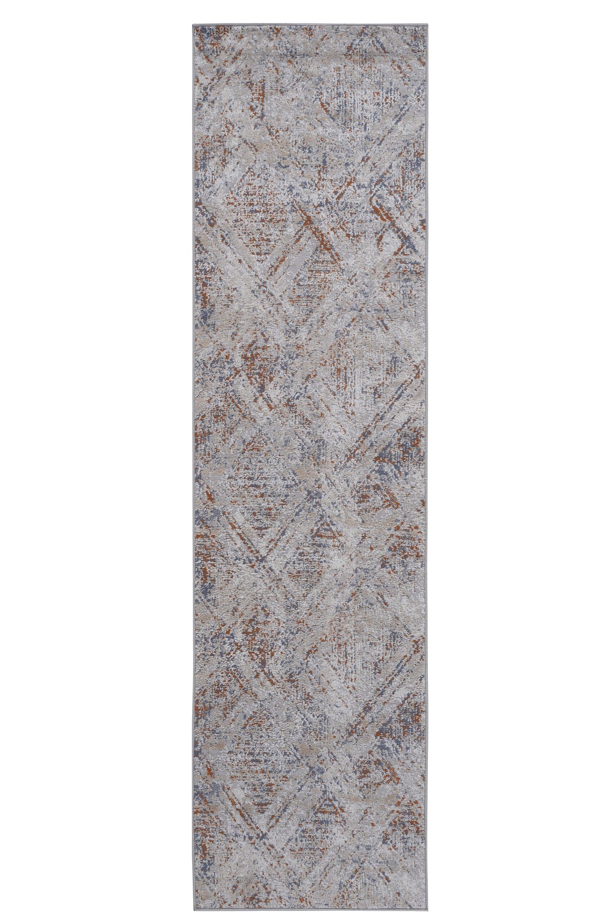 Payas 2X8 Beige Geometric Runner Rug