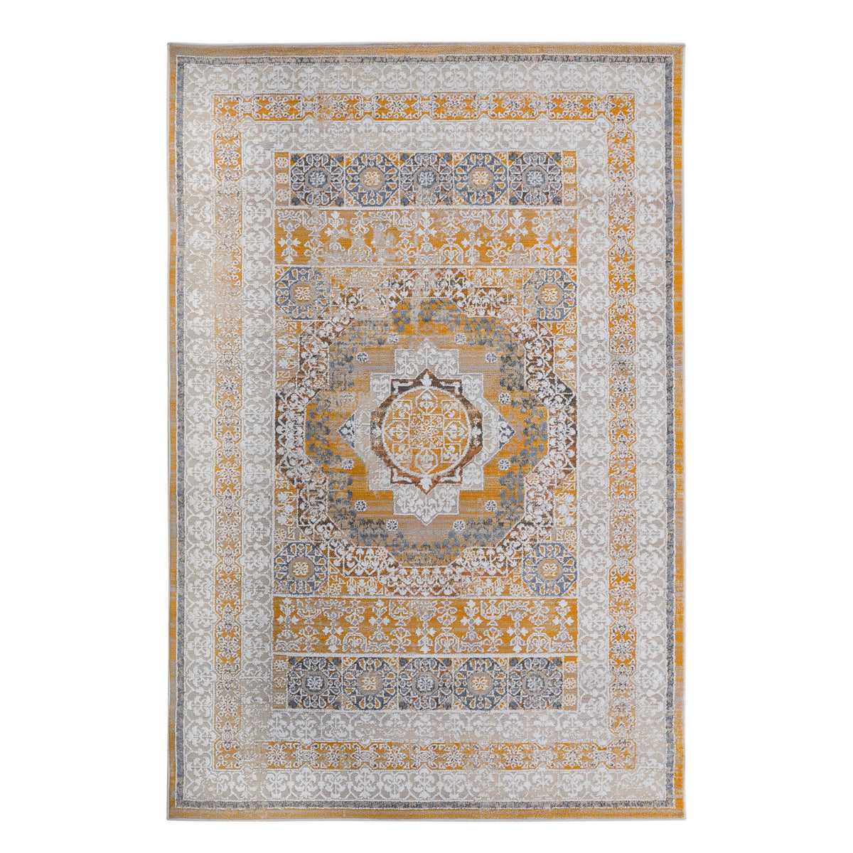 Payas 2X3 Cream Lvory Medallion Doormat Rug