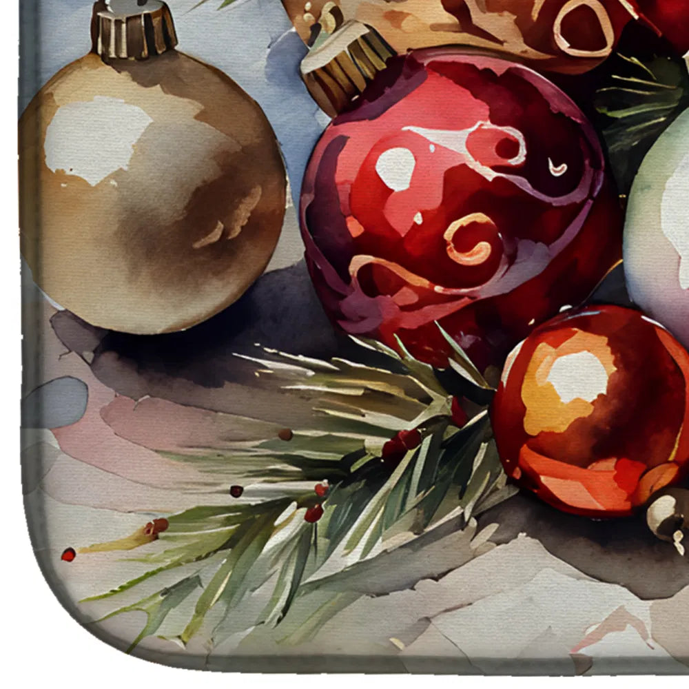 Christmas Ornaments Dish Drying Mat Absorbent Dish Drying Mat Pad