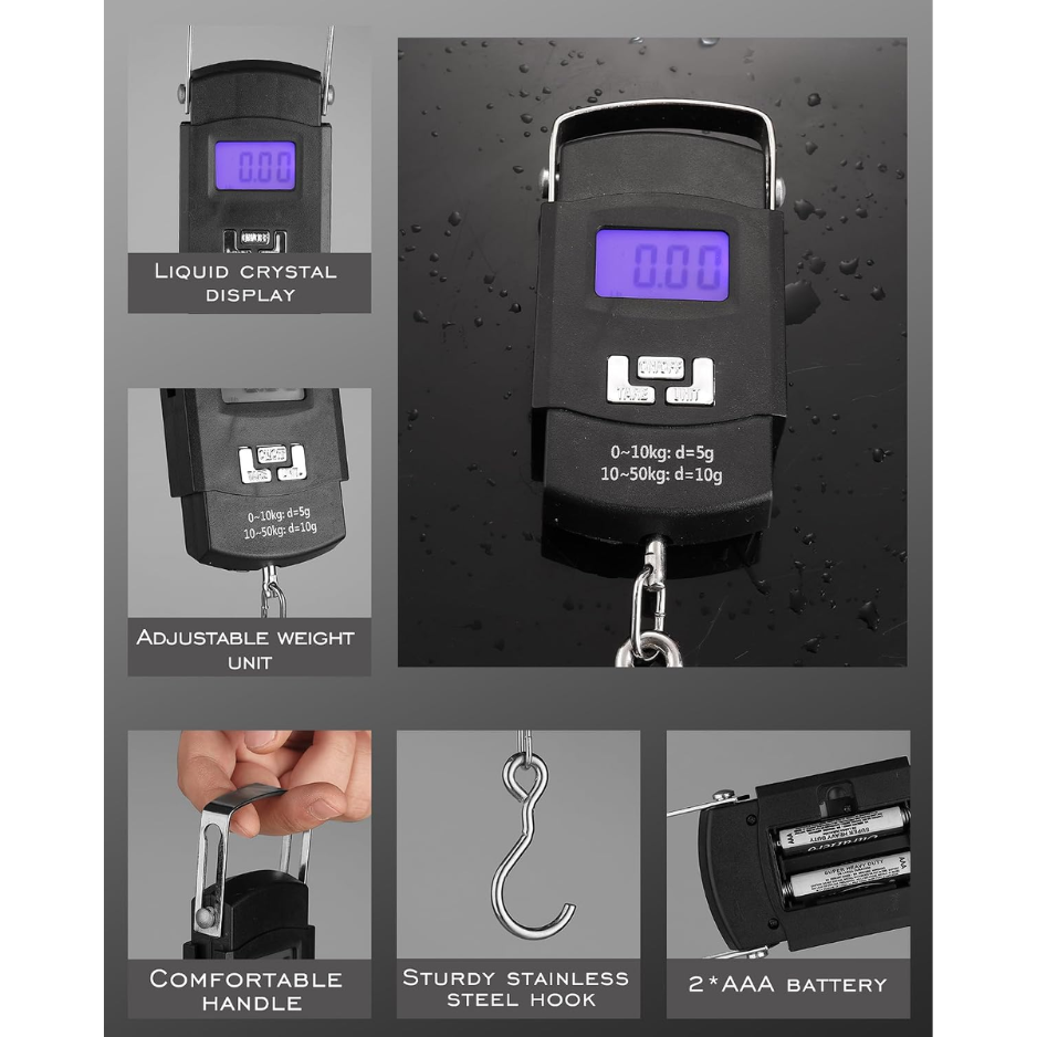Fishing Tool Kit: Pliers, Gripper and Scale