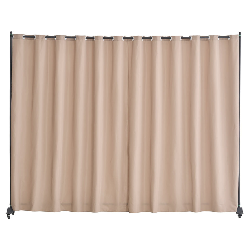 Room Divider, 96×120inch Portable Panel Room Divider With Wheels