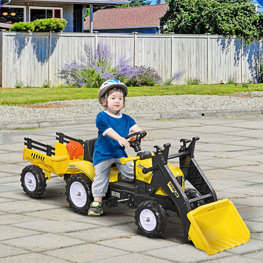 Ride-on Kids Bulldozer/excavator Toy With Real Working Dirt Bucket
