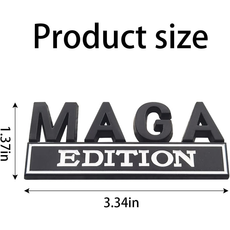 4pcs MAGA Edition Car Metal Badge Sticker Truck Replacement, Suitable