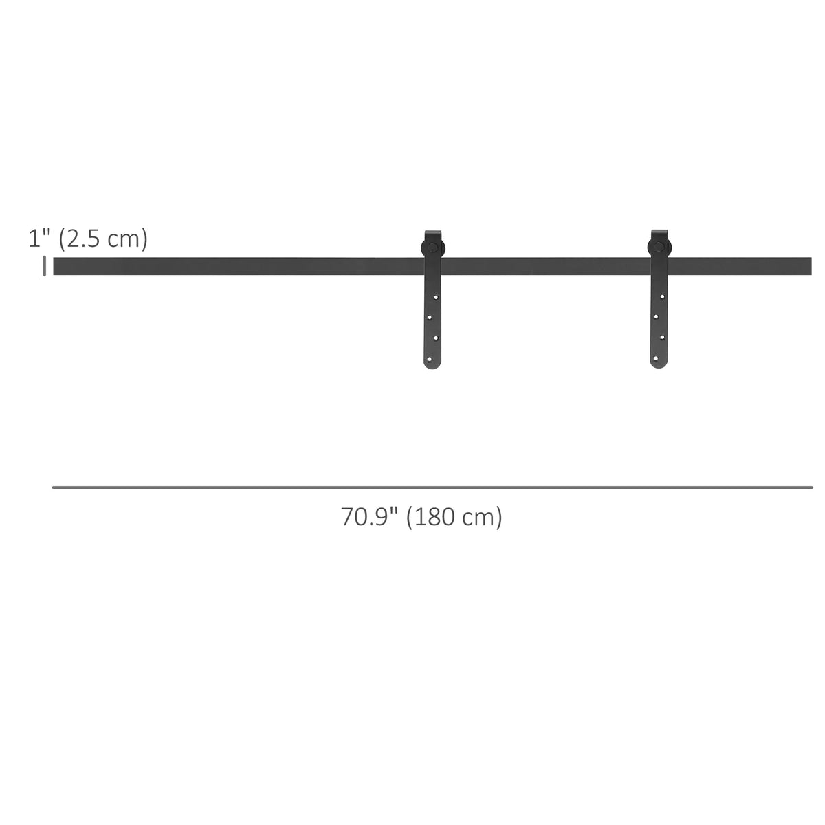 Vintage Sliding Elegance: 6FT Barn Door Hardware Kit For Single Door