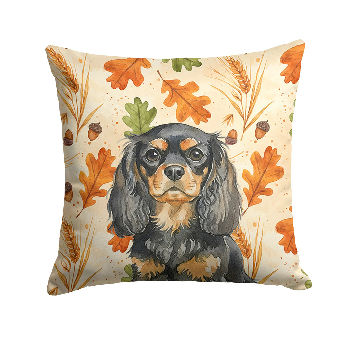 Black And Tan English Toy Spaniel Heirloom Fall Throw Pillow Decorative