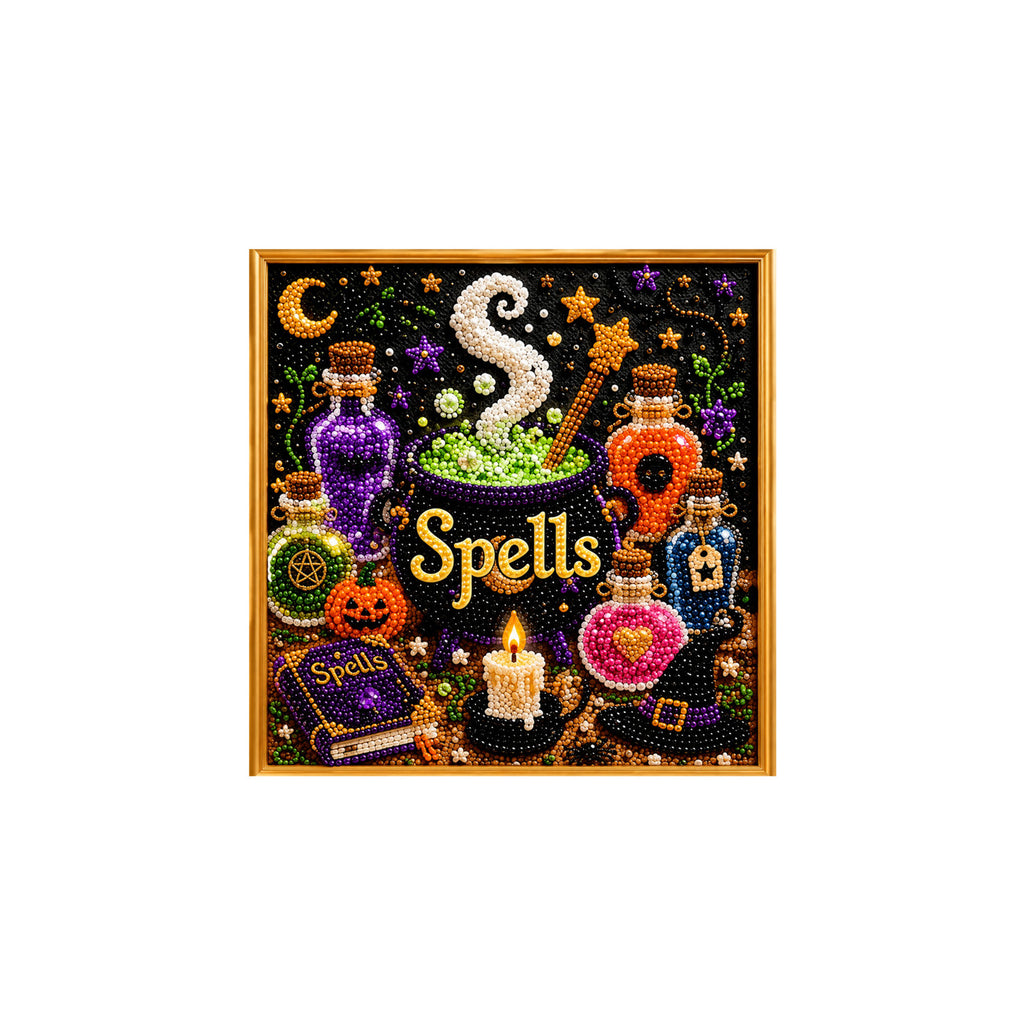 Halloween 3D Diamond Art Kit - Magic Spells Craft