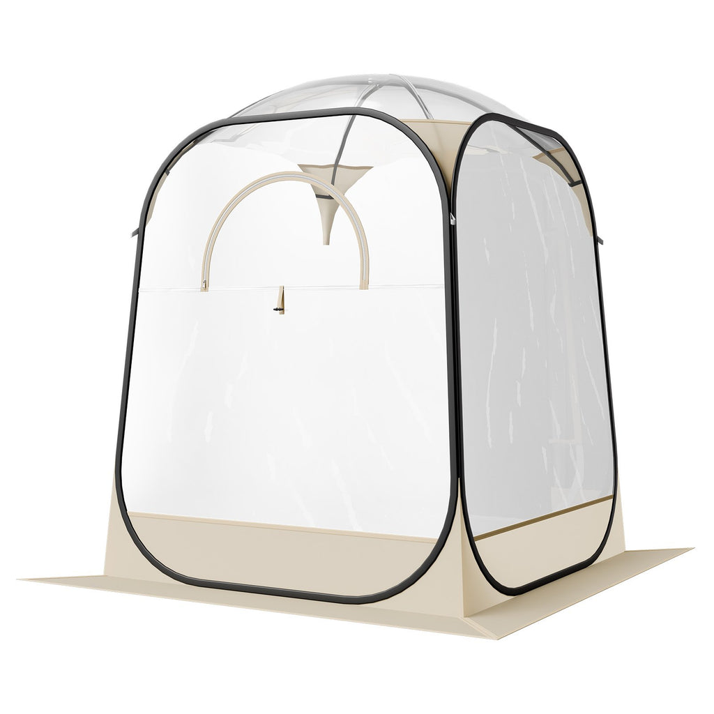 Pop Up Sports Tent, 50x50 In Clear Bubble Tent For 1 Person, Waterproof