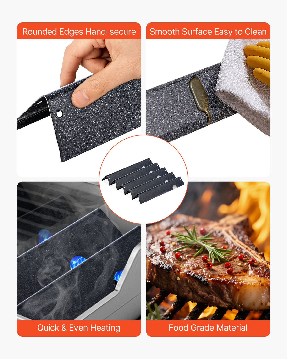 17 In Flavorizer Bars Steel Grill Replacement For Weber Genesis II 300