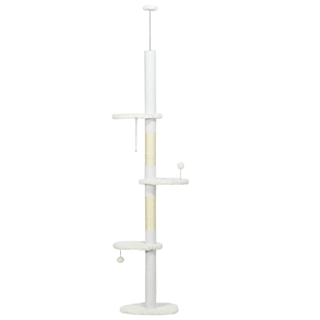 88.5"-100.5" Floor To Ceiling Cat Tree, Cat Tower With Scratching Posts