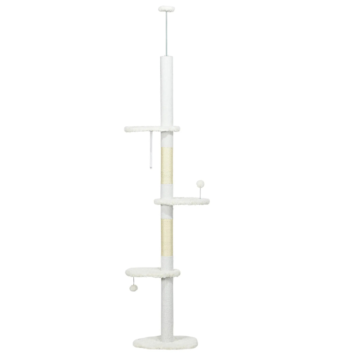 88.5"-100.5" Floor To Ceiling Cat Tree, Cat Tower With Scratching Posts