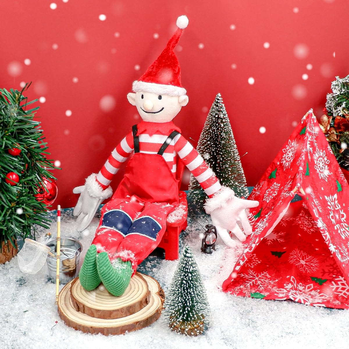 Christmas Elf Accessories - 10Pcs Elf Doll Fishing Accessories Include