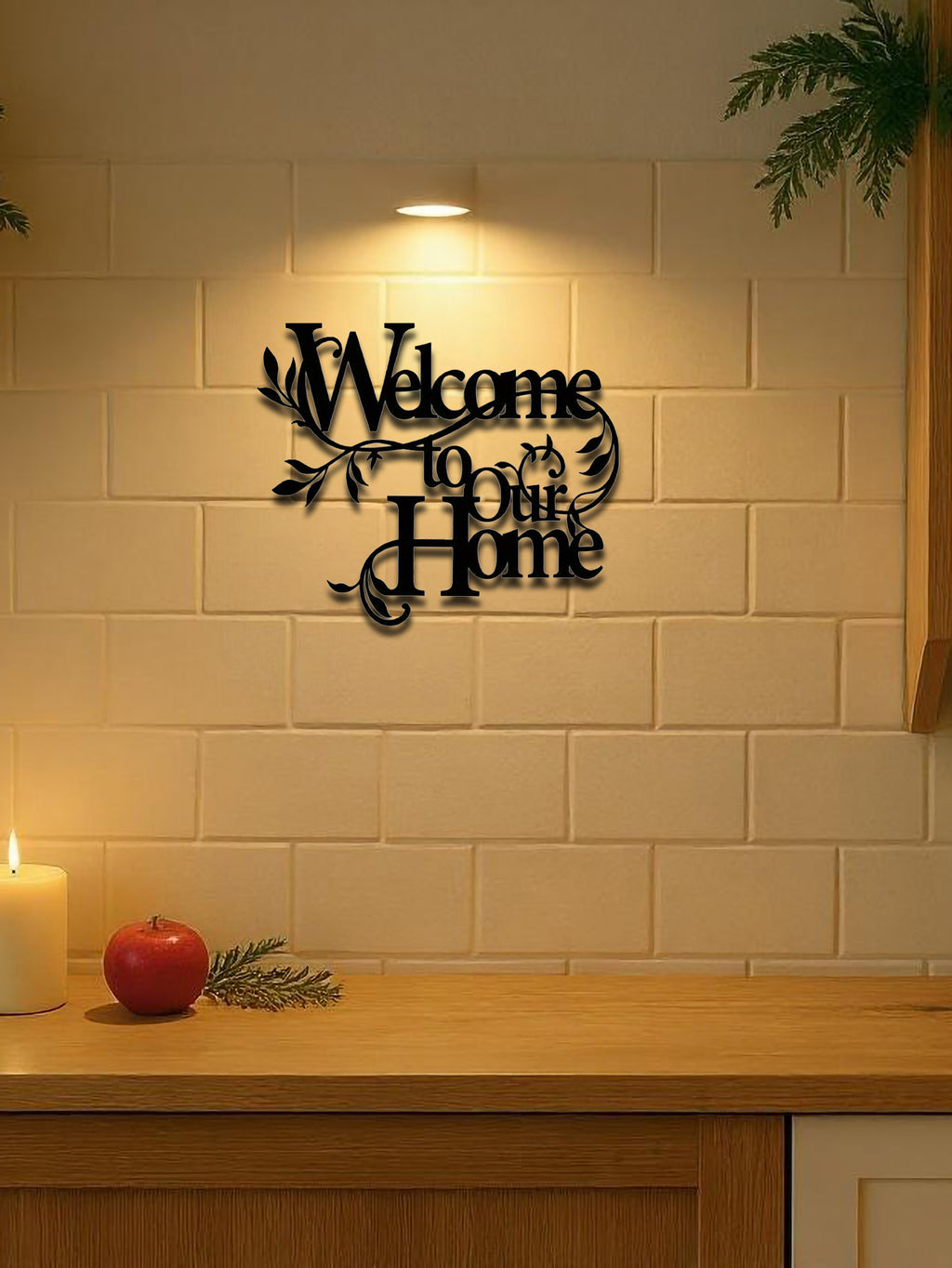 1PC Vintage Rustic Metal'welcome To Our Home'wall Sign,farmhouse Decor