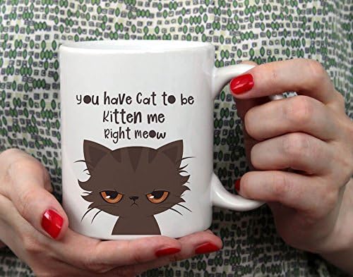 Funny Cat Mug - You Have Cat To Be Kitten Me Right Meow | Premium