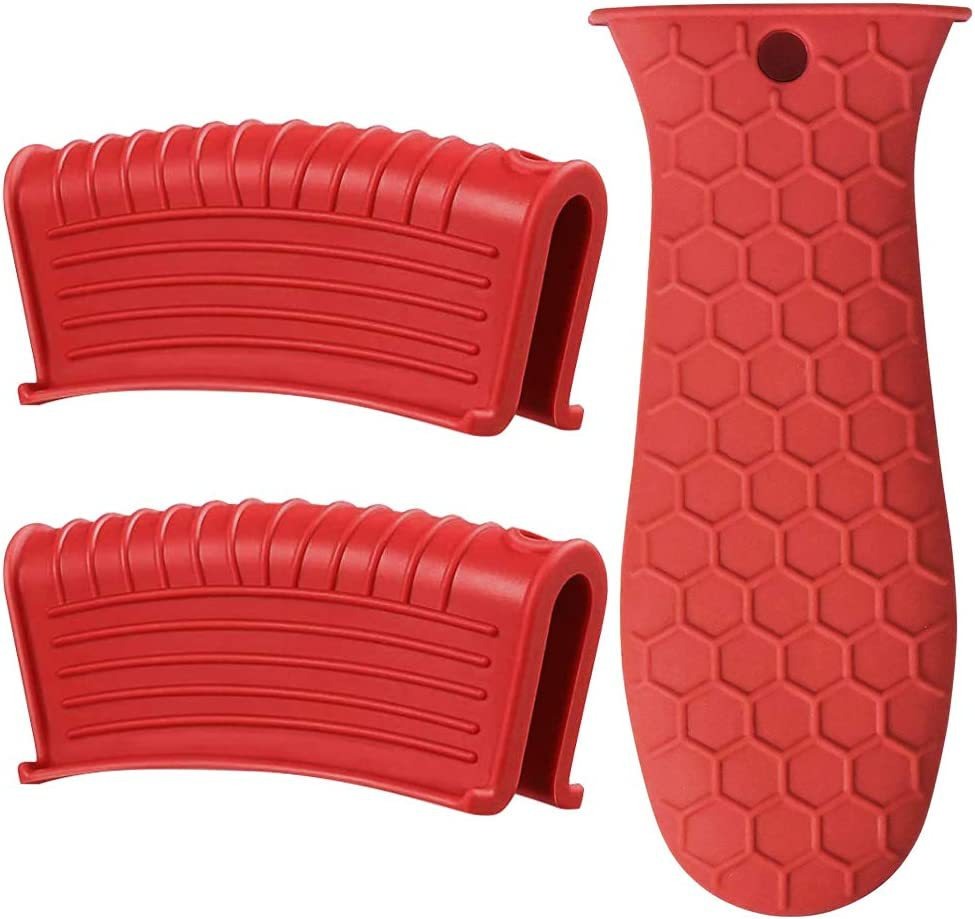 High-temperature Resistant And Anti Slip Pot Ear Clip -red 3pcs
