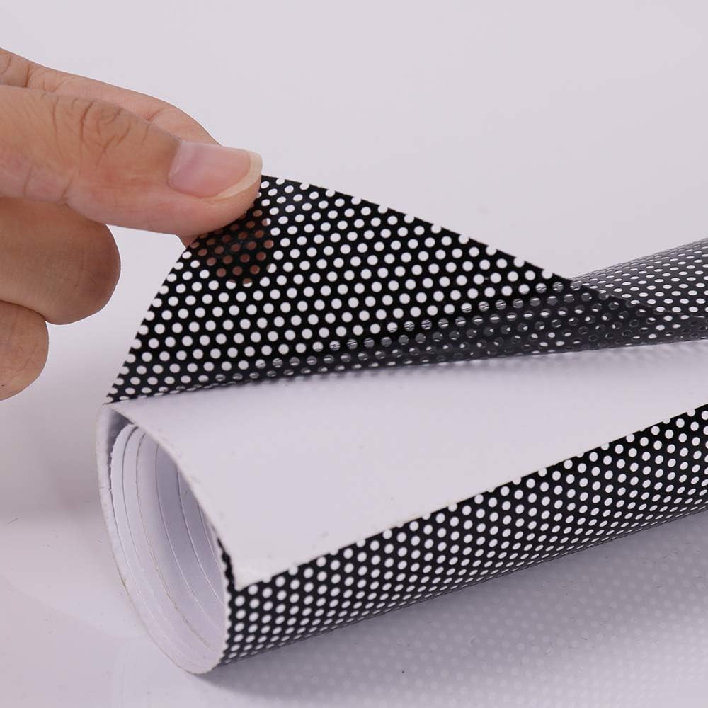 Black One Way Vision Print Media Vinyl Window Film For Car Side Rear