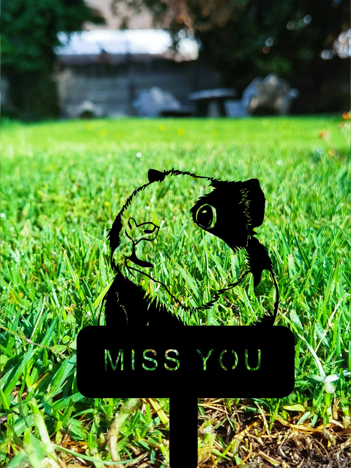 Guinea Pig Hamster Memorial Metal Yard Stake - Exquisite Pet