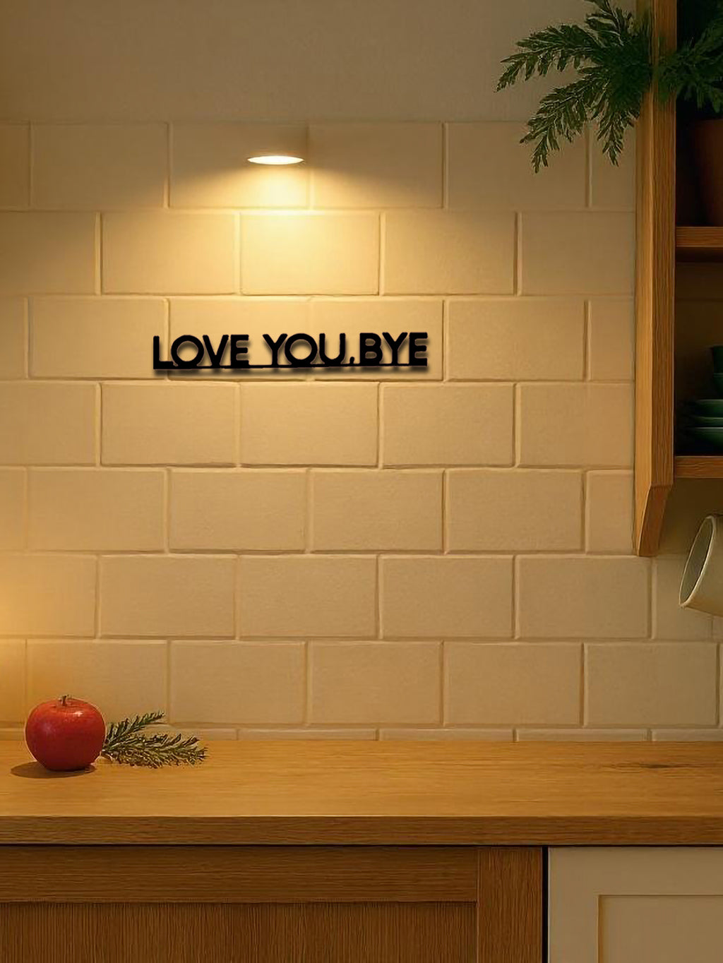 LOVE YOU Bye'metal Sign Geometric Wall Art Create Festive Vibe Hanging
