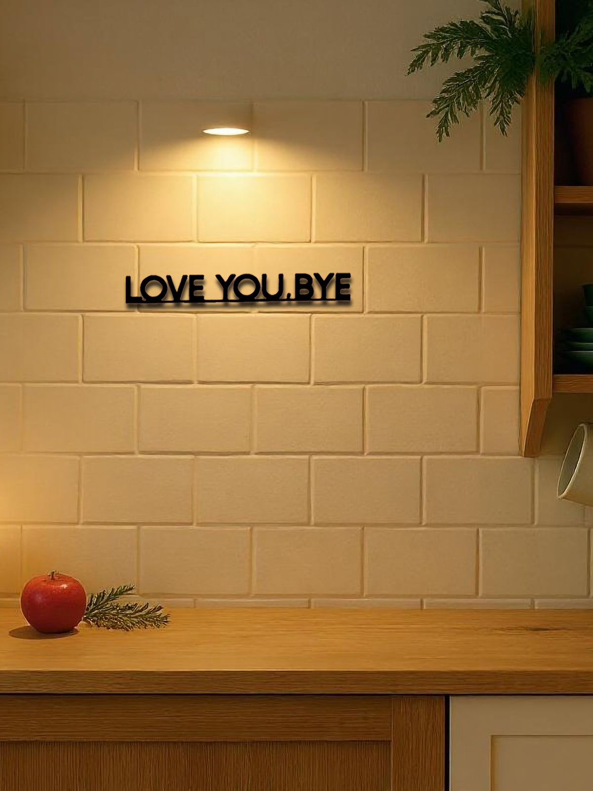 LOVE YOU Bye'metal Sign Geometric Wall Art Create Festive Vibe Hanging