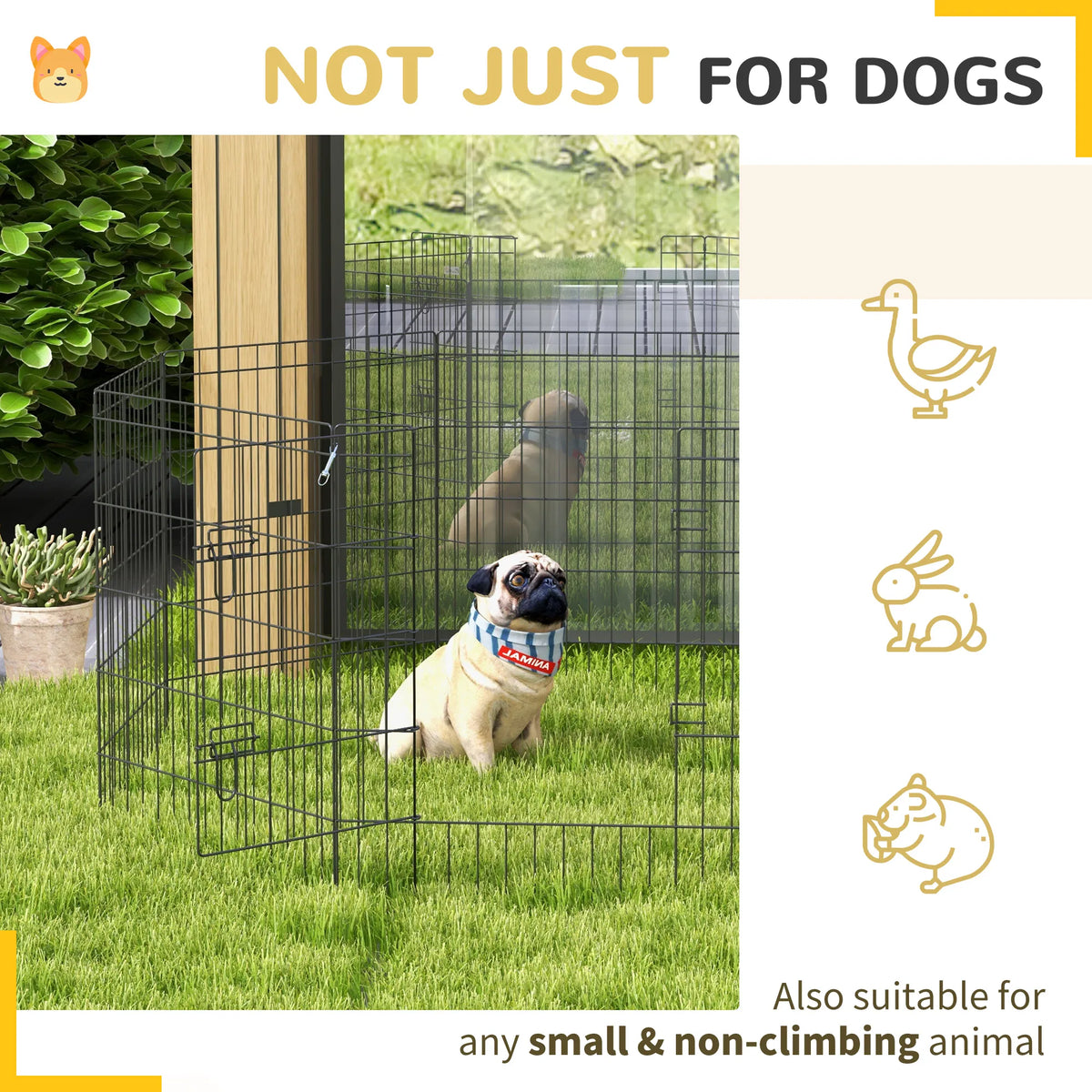 30inch Foldable Metal Exercise Pet Playpen Yard Dog Puppy Kennel Cage 8