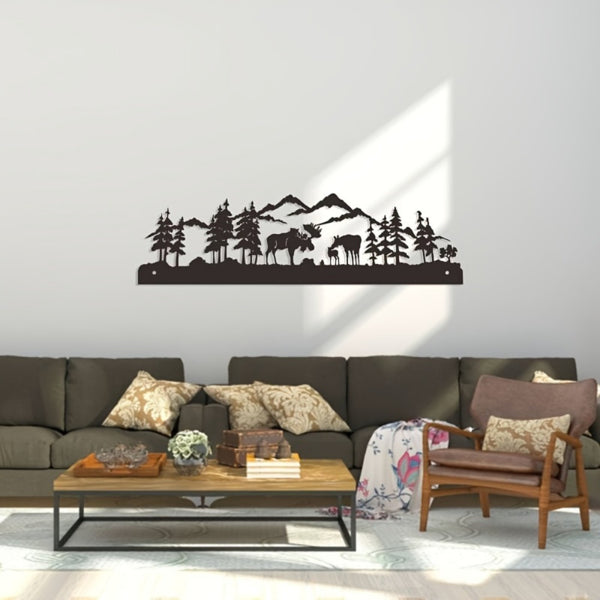 Deer Metal Wall Art For Living Room Home Decor Holiday Gift