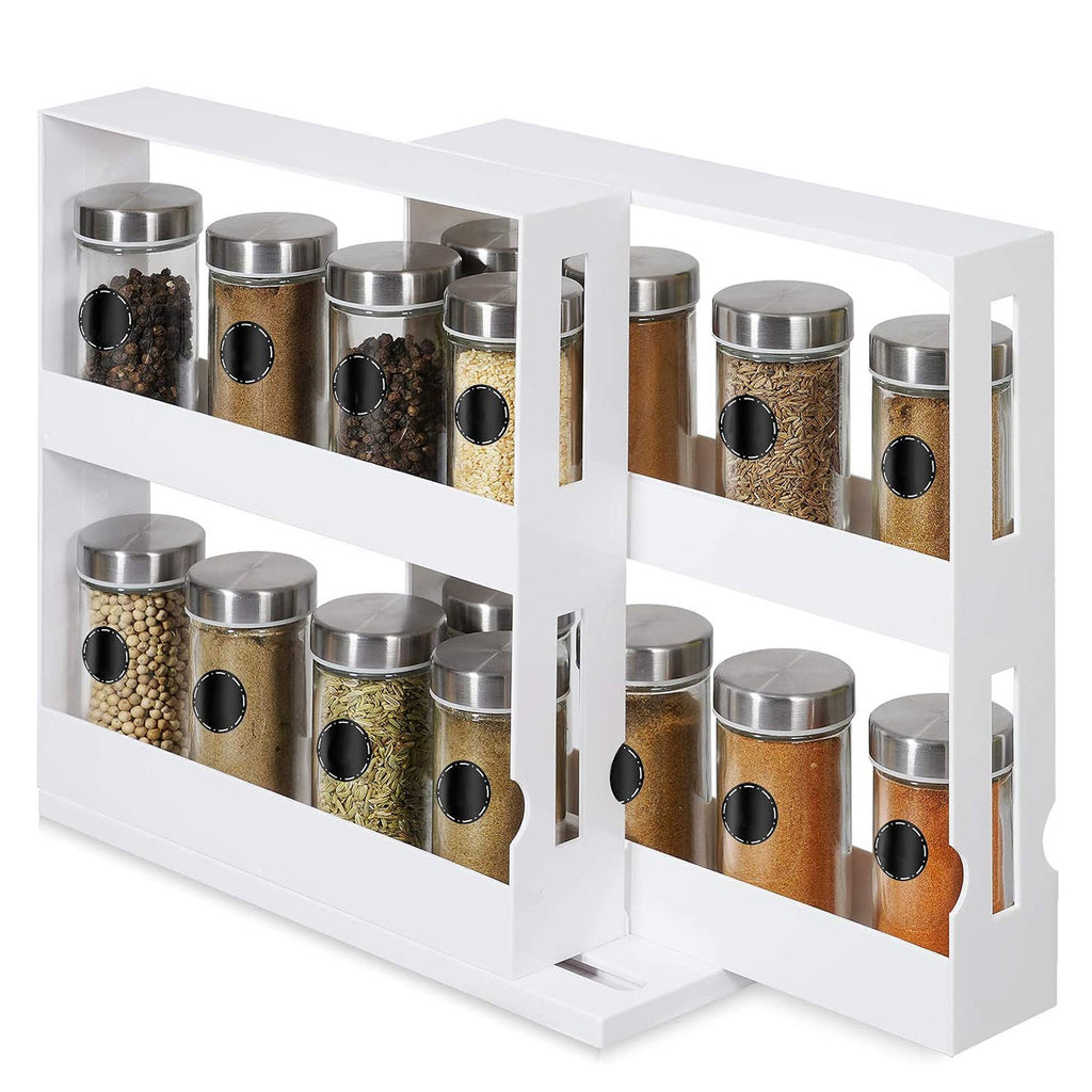 1Pc Swivel Cabinet Organizer Revolving Kitchen Rack Spice Organizer