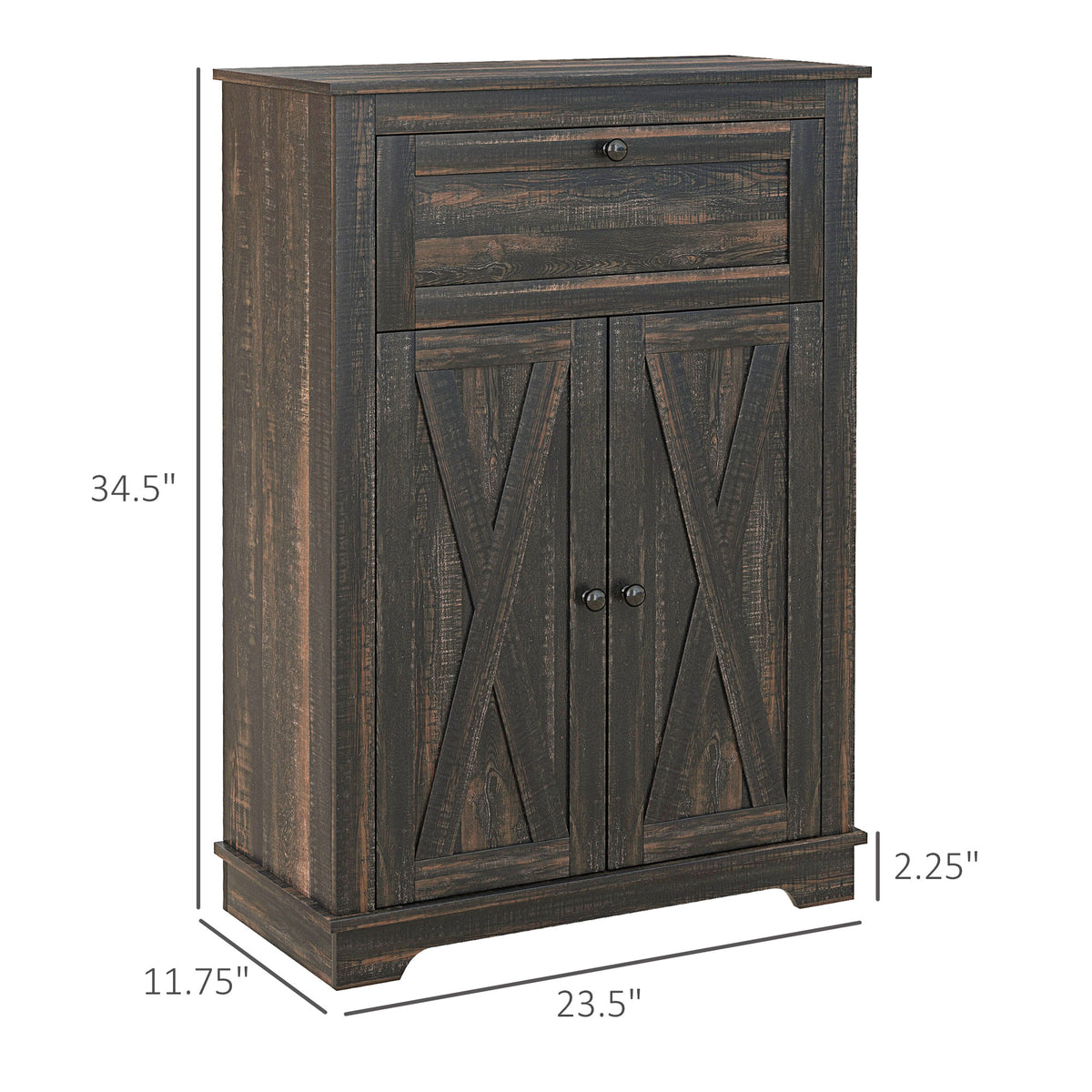 Farmhouse Sideboard Storage Cabinet With Doors And Drawer For Kitchen