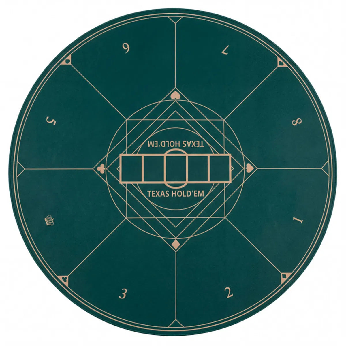 40" Round Foldable Poker Table Top Mat With Non-slip Rubber Base